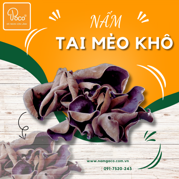 NẤM MÈO ĐEN KHÔ POCO (NGUYÊN TAI)